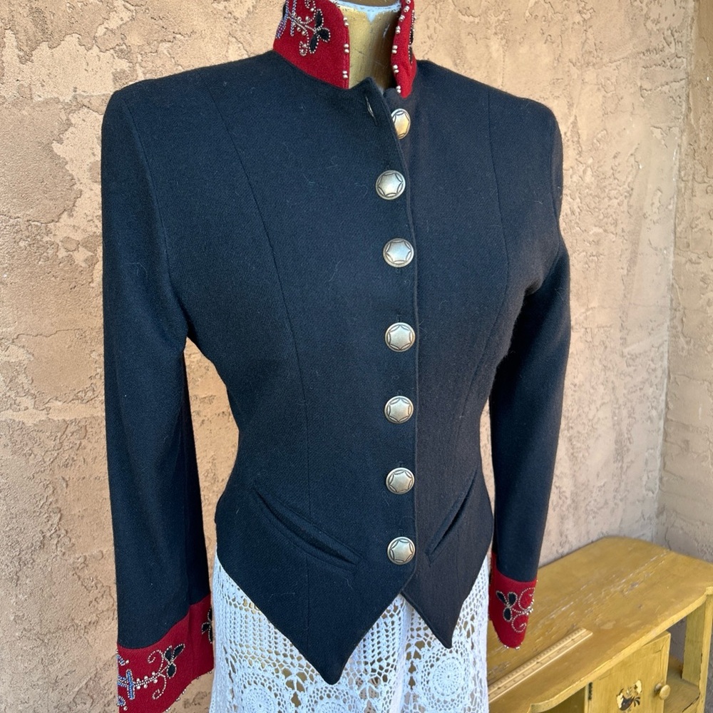 Vintage 1990’s Double D Ranch Military style Western Blazer Jacket - Sz Small
